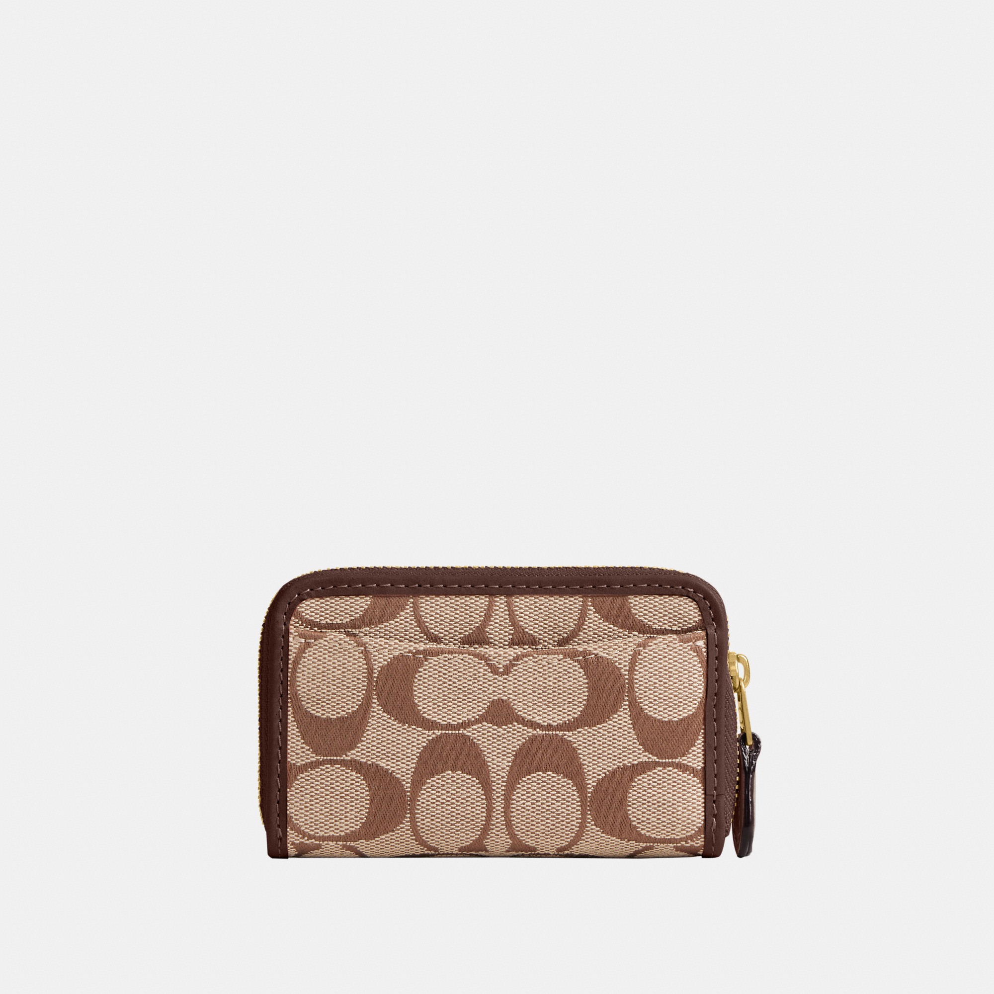 Essential Small Zip Around Card Case In Signature Jacquard