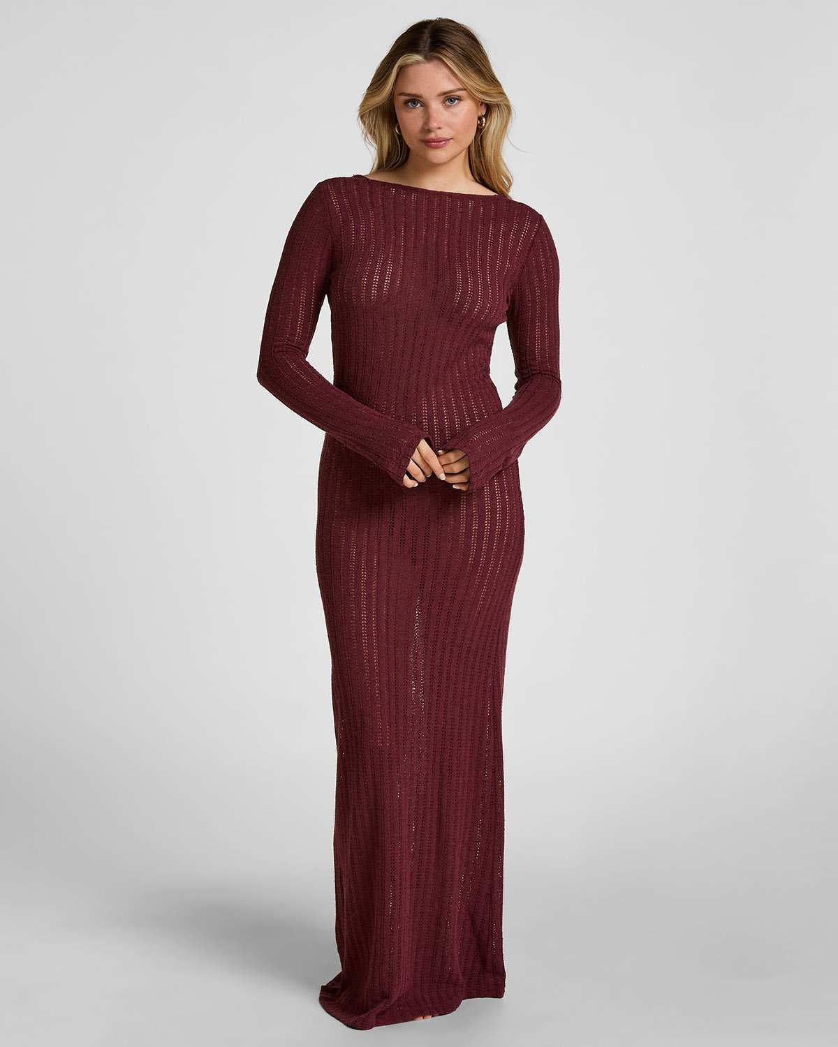Maroon Beach Dress Coastal Muse