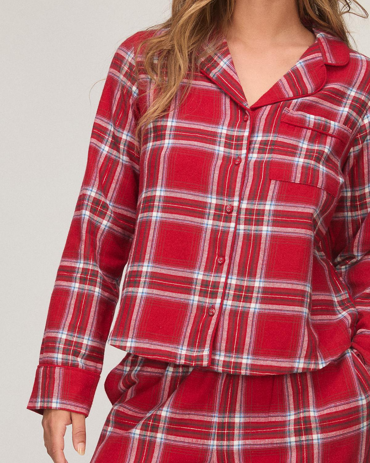 Flannel Pyjama Top - Red