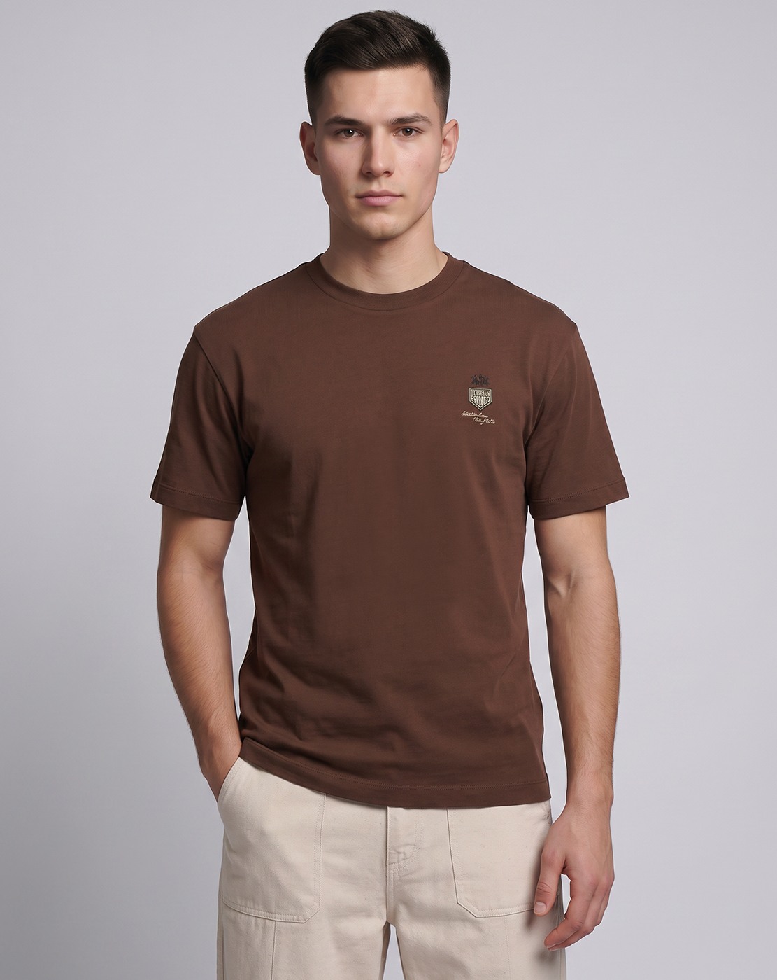 Cotton Relaxed Fit Solid T-shirt
