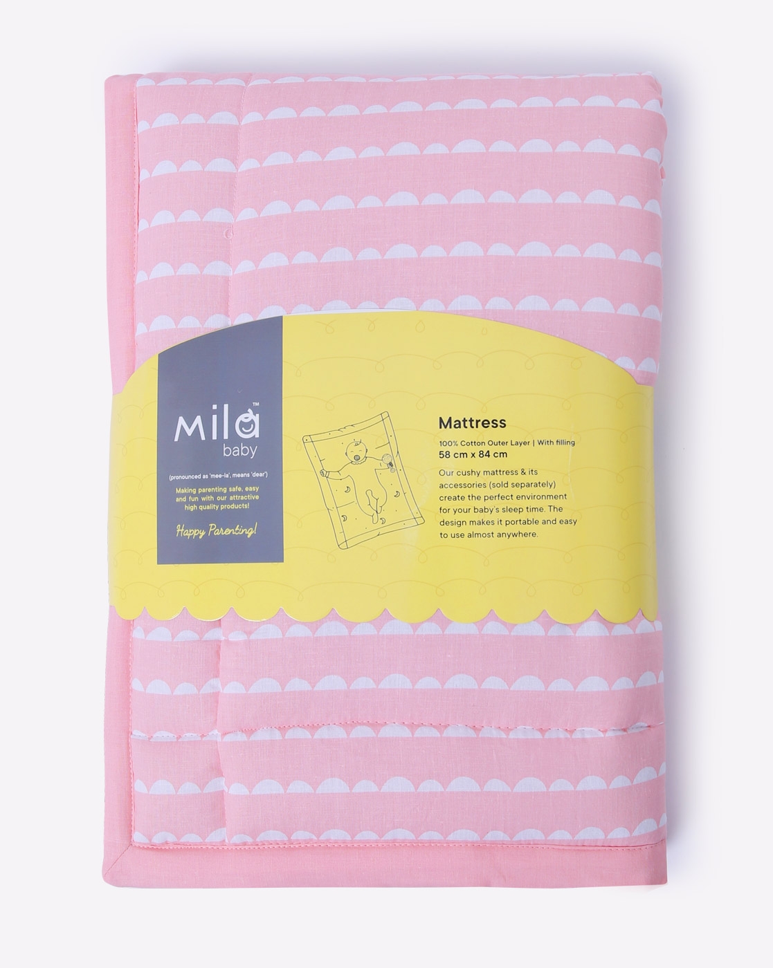 Mothercare | Mila Baby Pink Wave Mattress 4