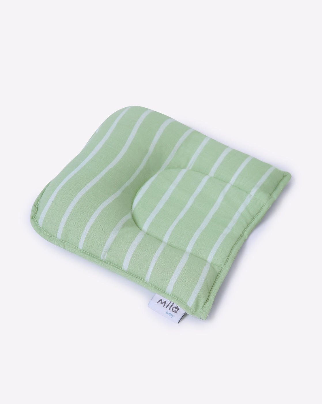 Mothercare | Mila Baby Green Stripes Baby Pillow 1