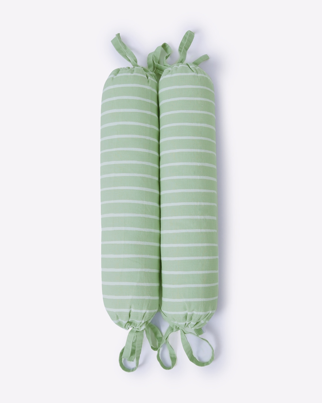 Mothercare | Mila Baby Green Stripe Bolster Pillows 1