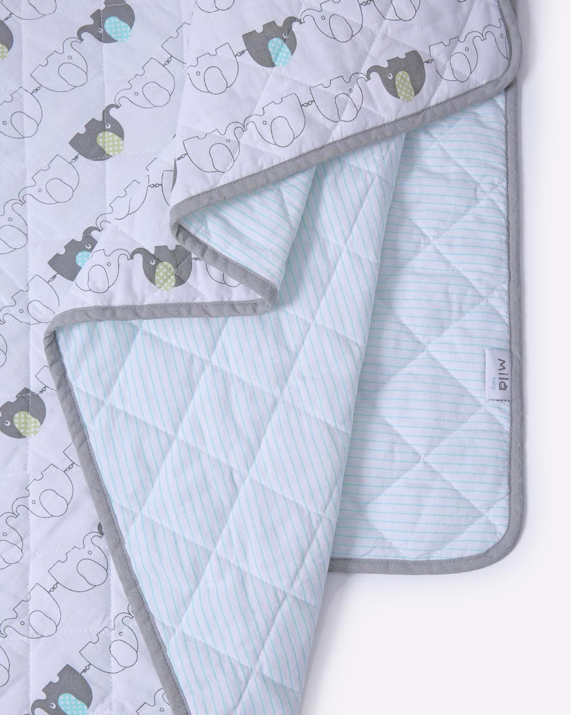 Mothercare | Mila Baby Elephant Quilted blanket (Large) 2