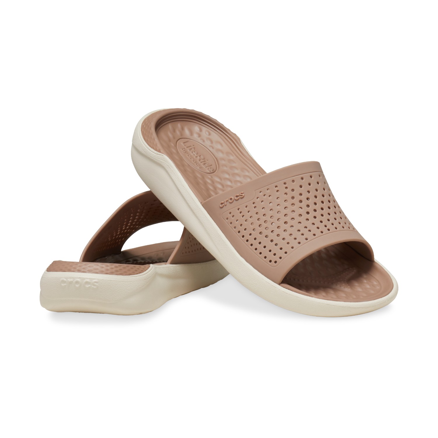 LiteRide Slides for Men Light Brown Comfort