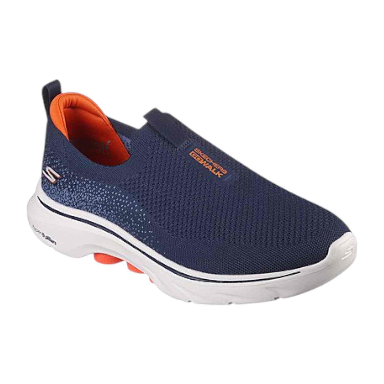 Skechers Navy-Orange Men Go Walk 7 Running Shoes