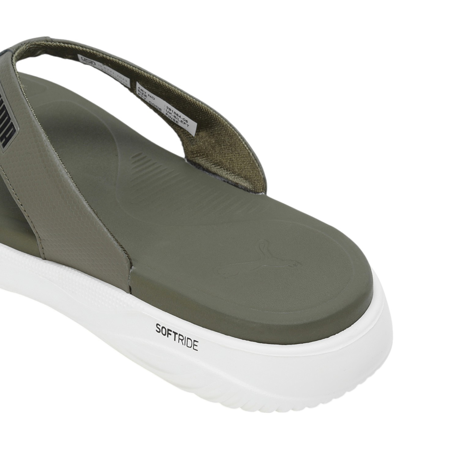 Unisex Green Puma Softride Seave Slippers