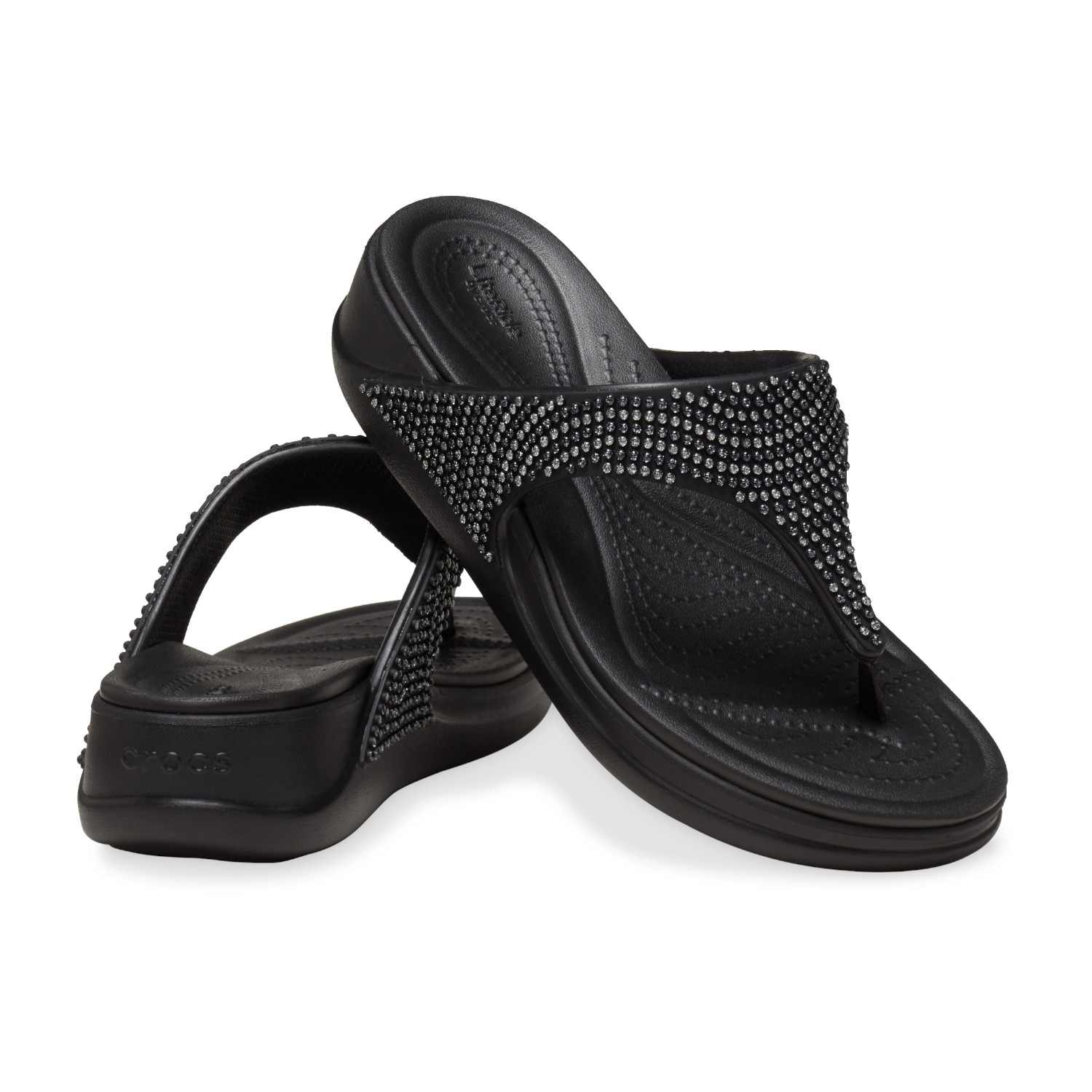 Women LiteRide Sparkle Sandals Black Crystal