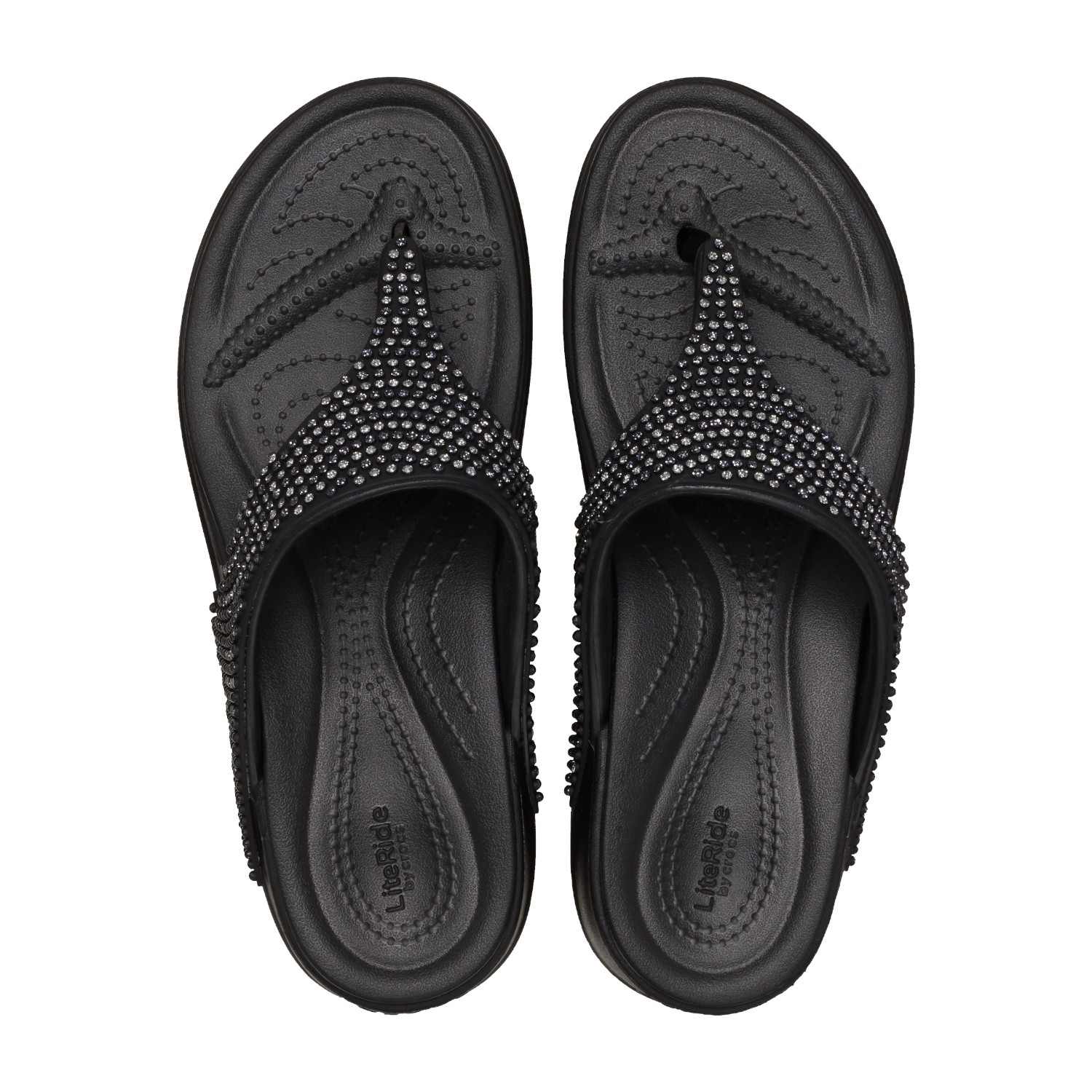 Women LiteRide Sparkle Sandals Black Crystal