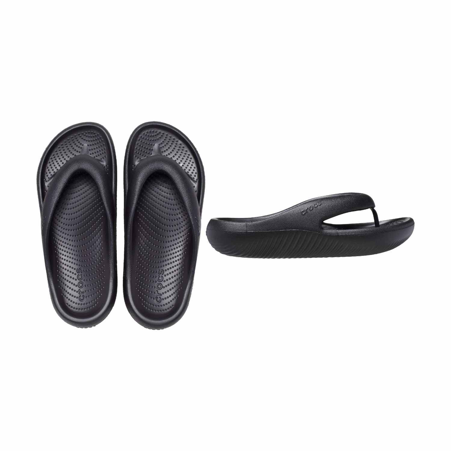 Mellow Recovery Men Black Flip Flops
