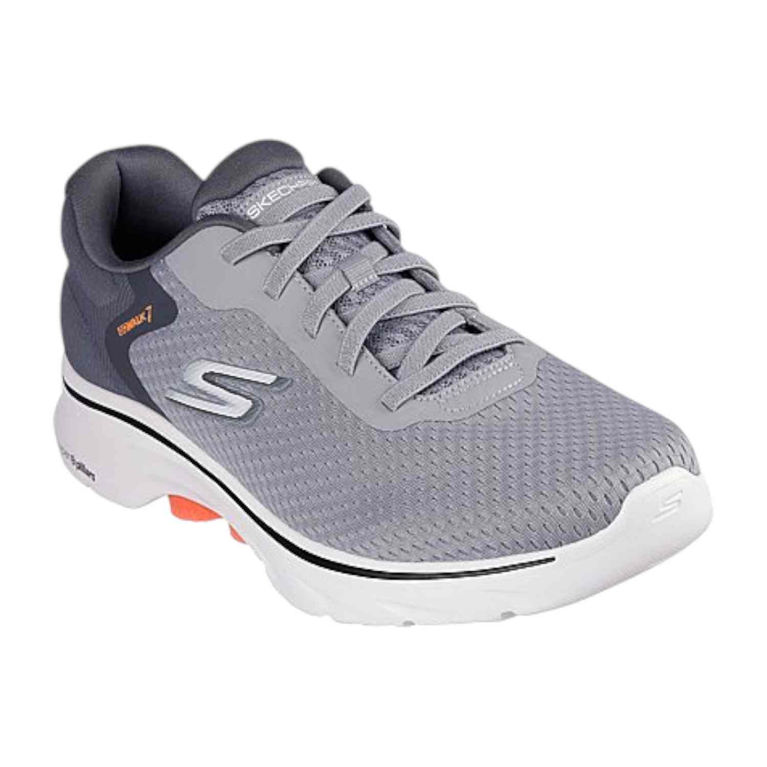 Skechers Grey-Orange Men Go Walk 7-The Construct Running Shoes