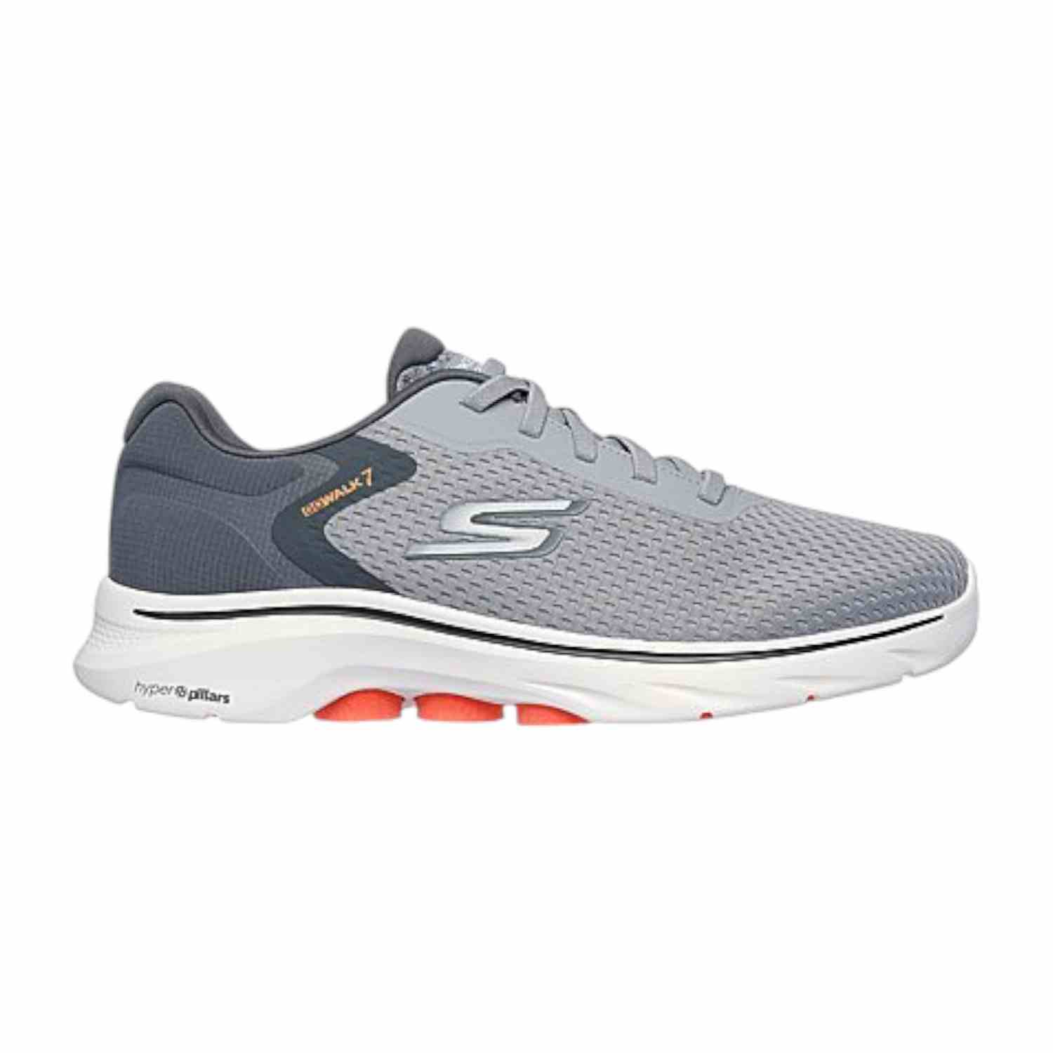 Skechers Grey-Orange Men Go Walk 7-The Construct Running Shoes