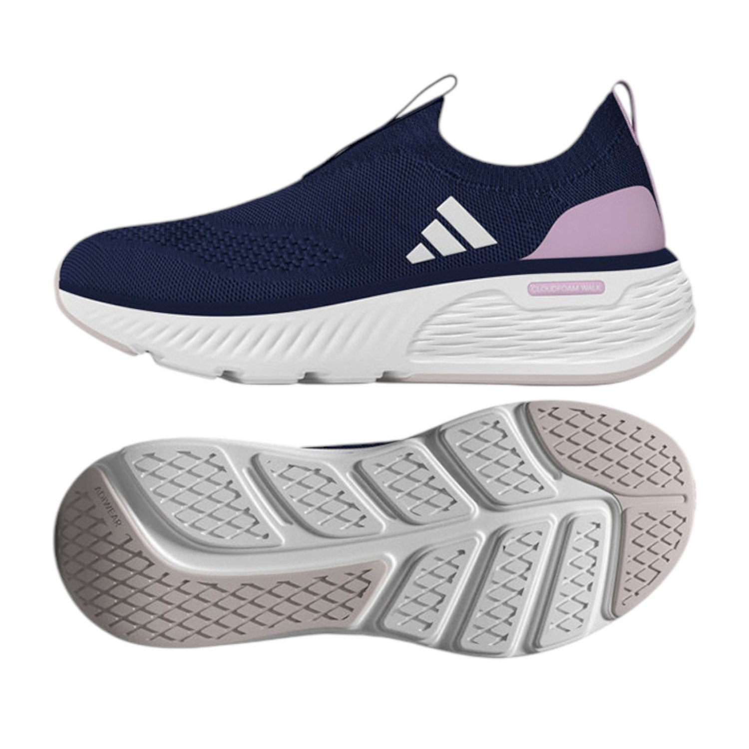 Women Cloudfoam Go Sock Dark Blue Walking Shoes