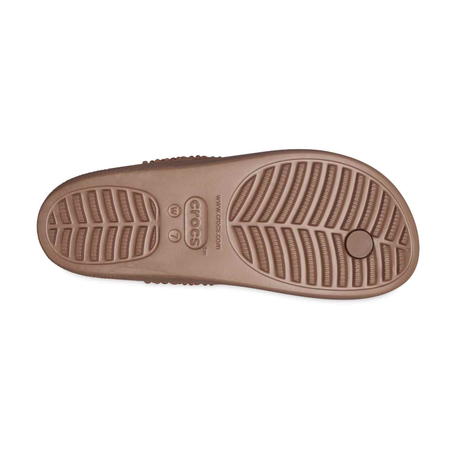 Classic Platform Diamante Women Bronze Flip Flops