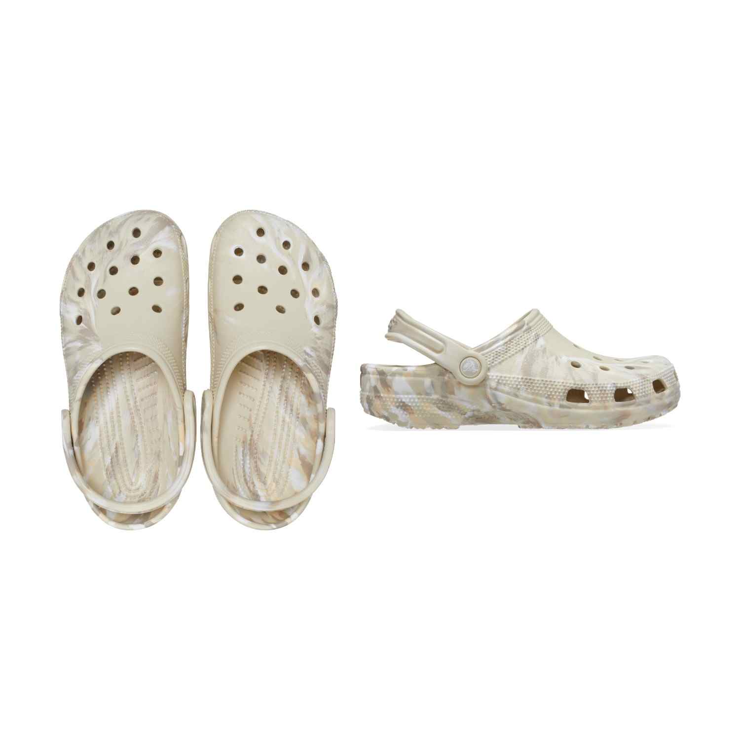 Classic Marbled Men Bone Multi Clogs