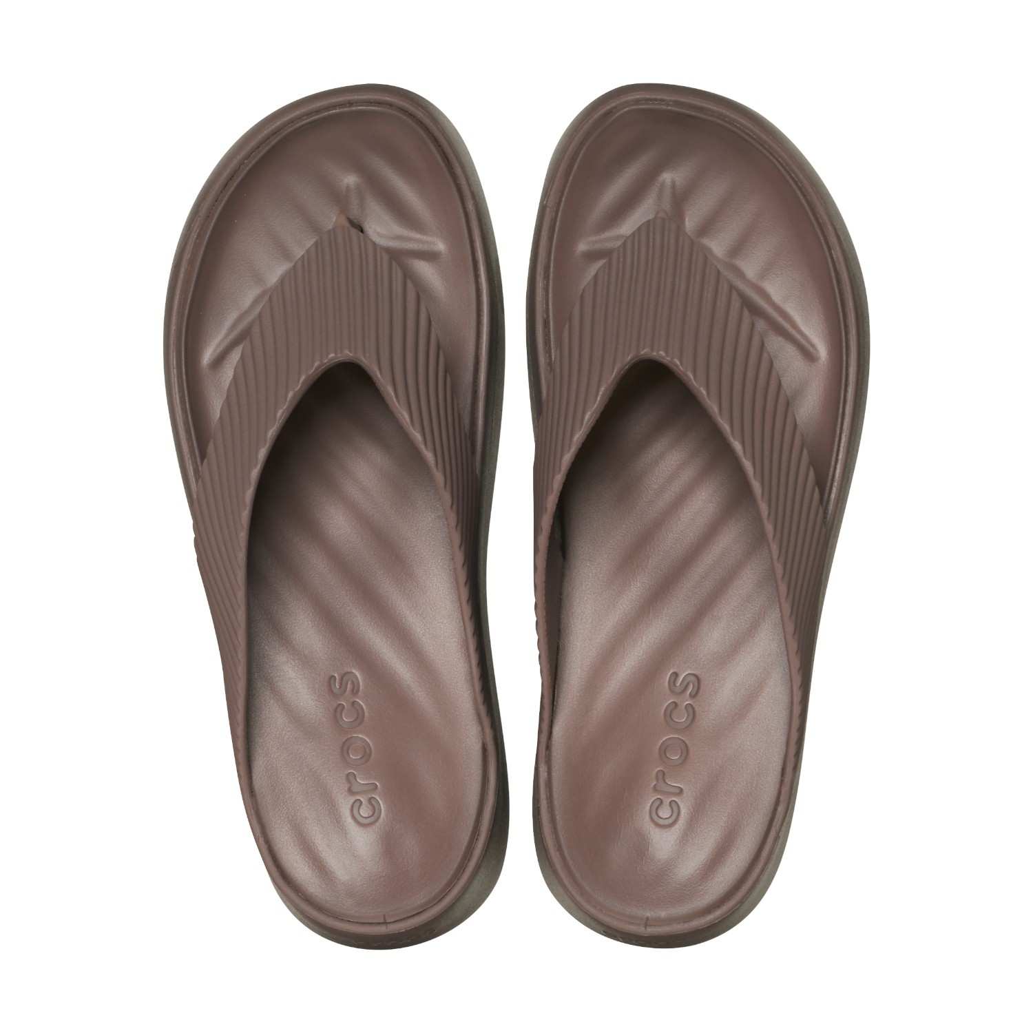 Getaway Groove Platform Women Dark Brown Flip Flops
