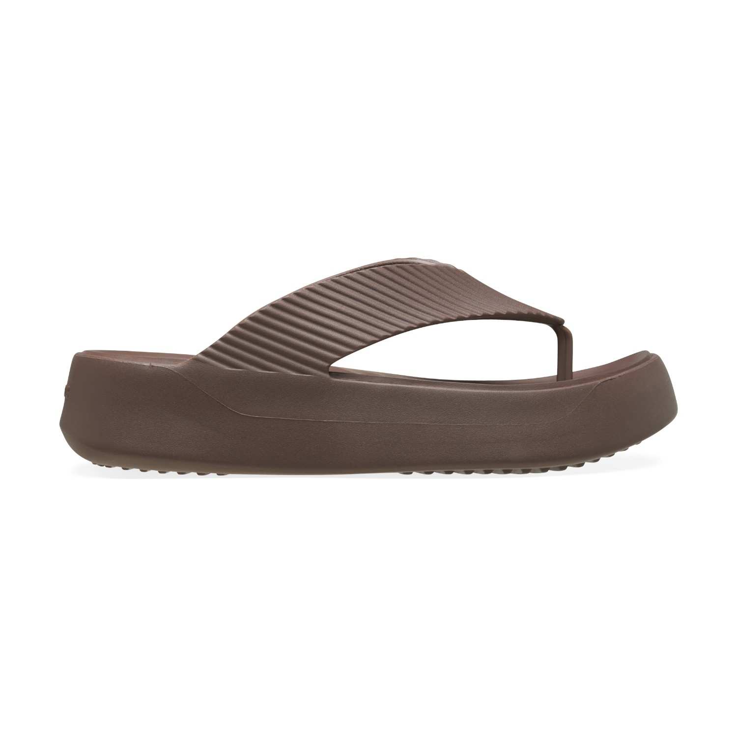 Getaway Groove Platform Women Dark Brown Flip Flops