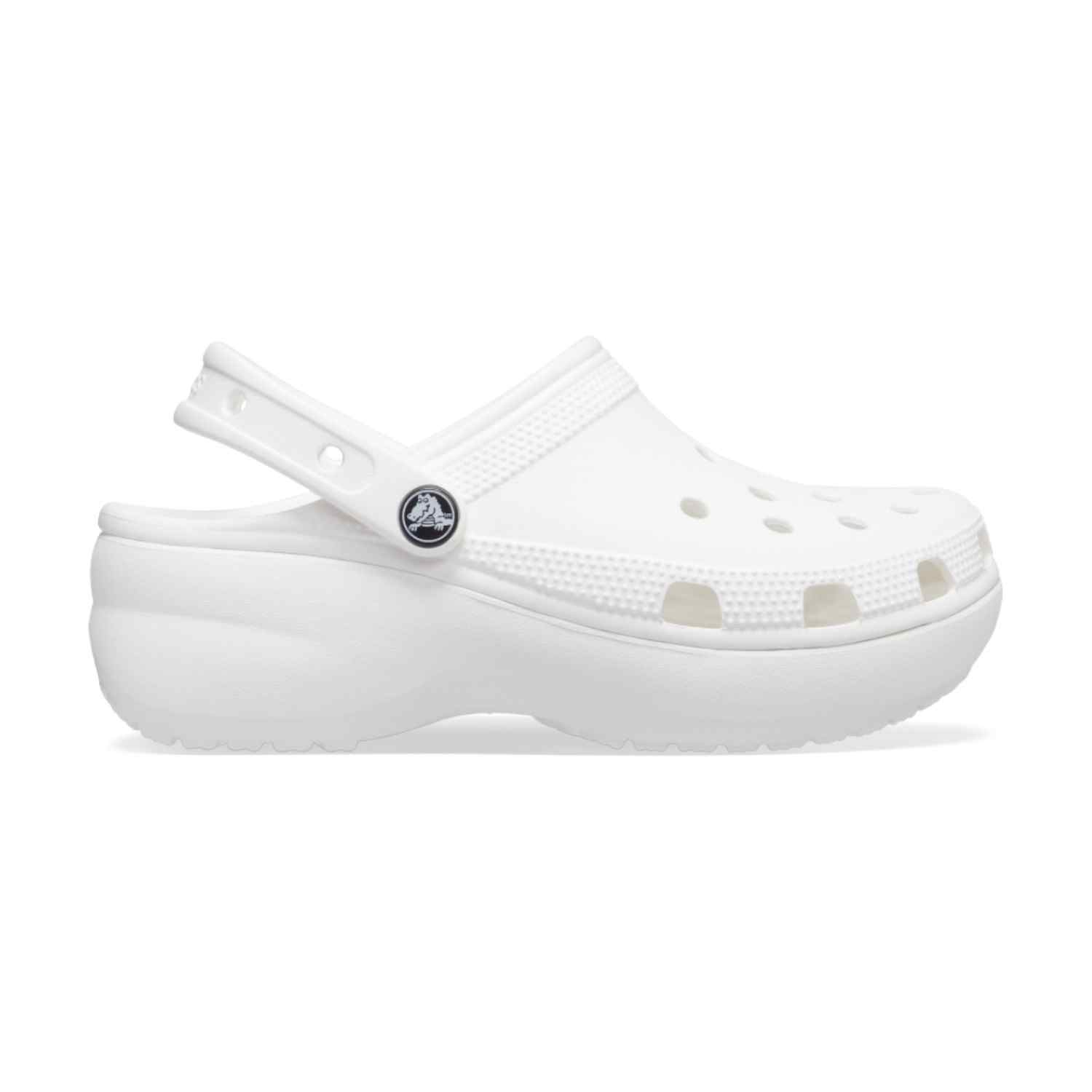 Classic Platform Women White Clogs