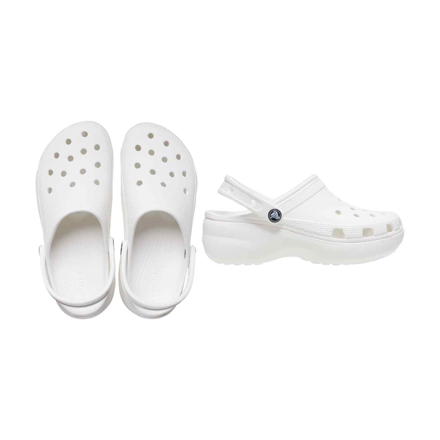 Classic Platform Women White Clogs