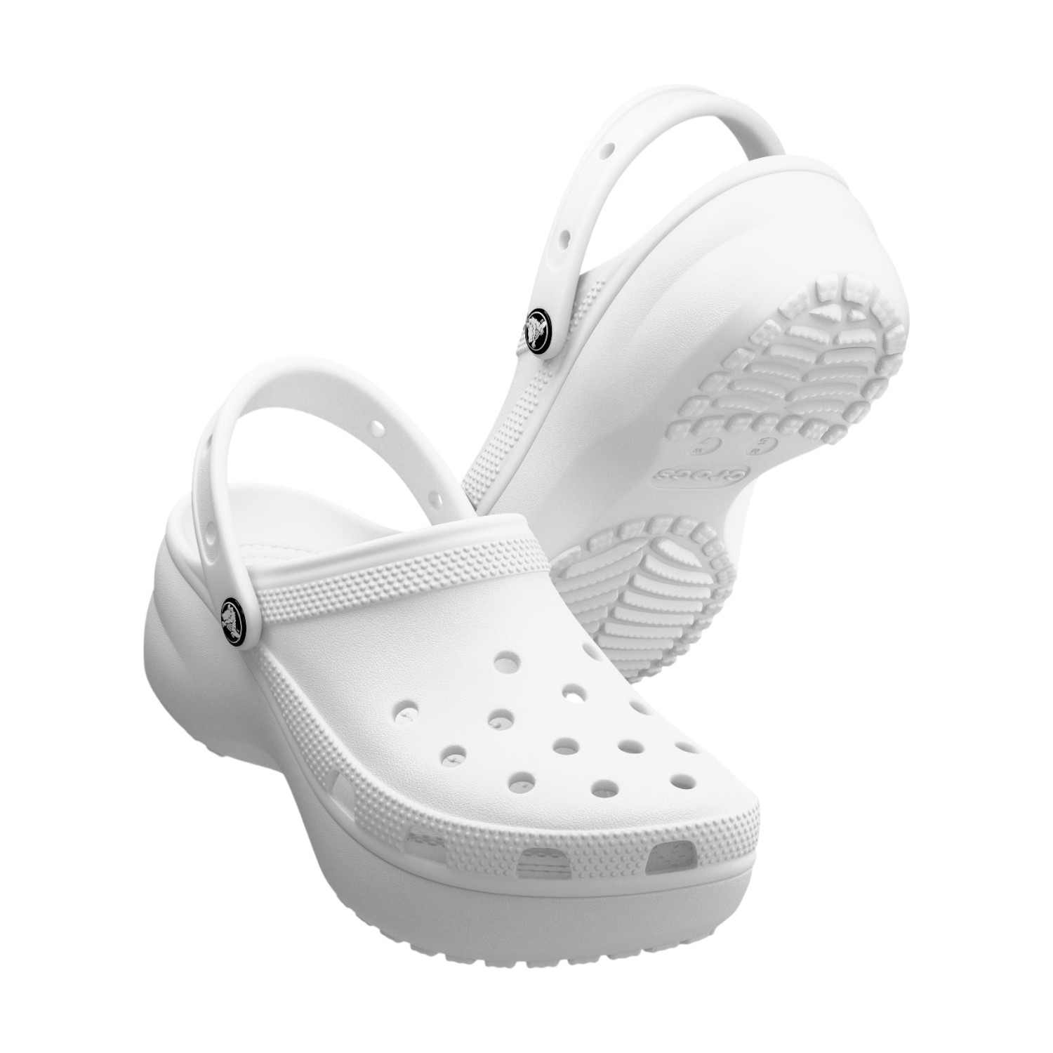 Classic Platform Women White Clogs