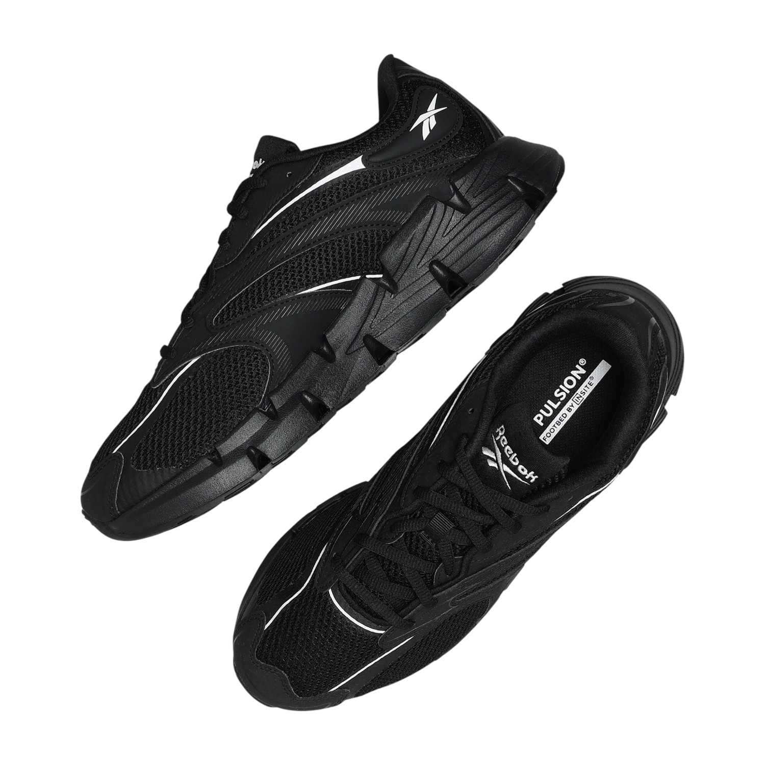 Men Black Reebok Zig Hypnotica Sneakers