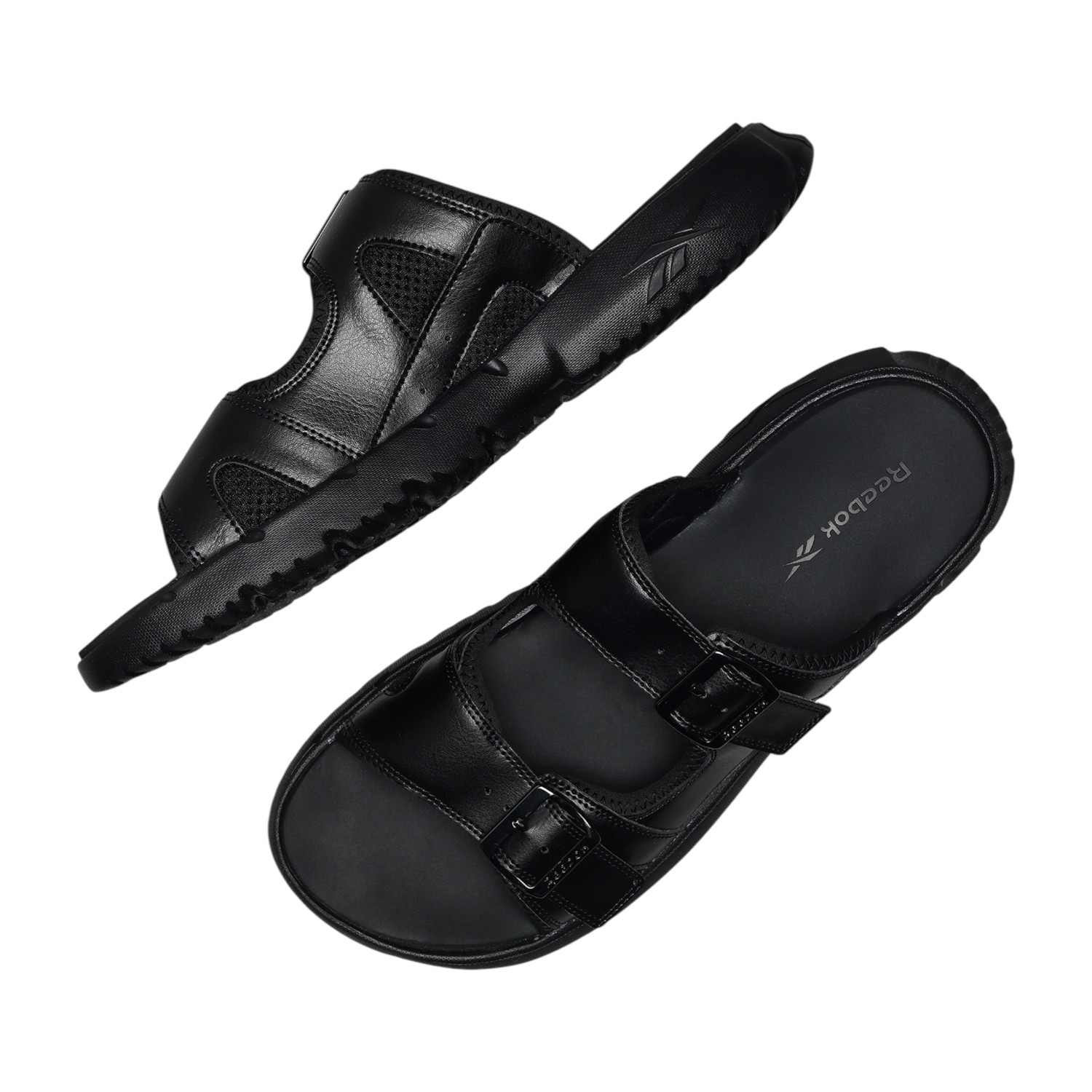 Men Black Atlas Slide - Men Black Sandals & Slippers