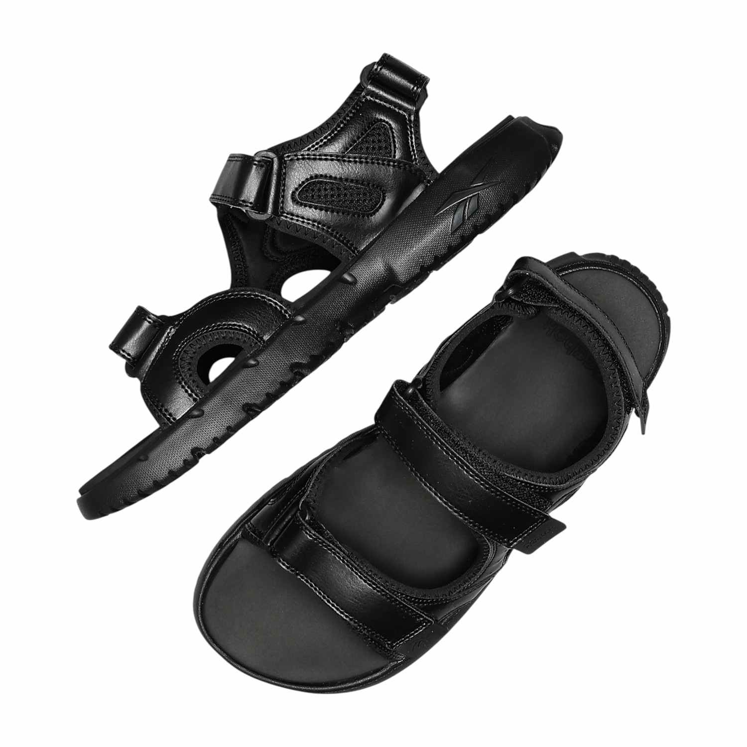 Men Black Eros Sandal - Men Black Sandals & Slippers