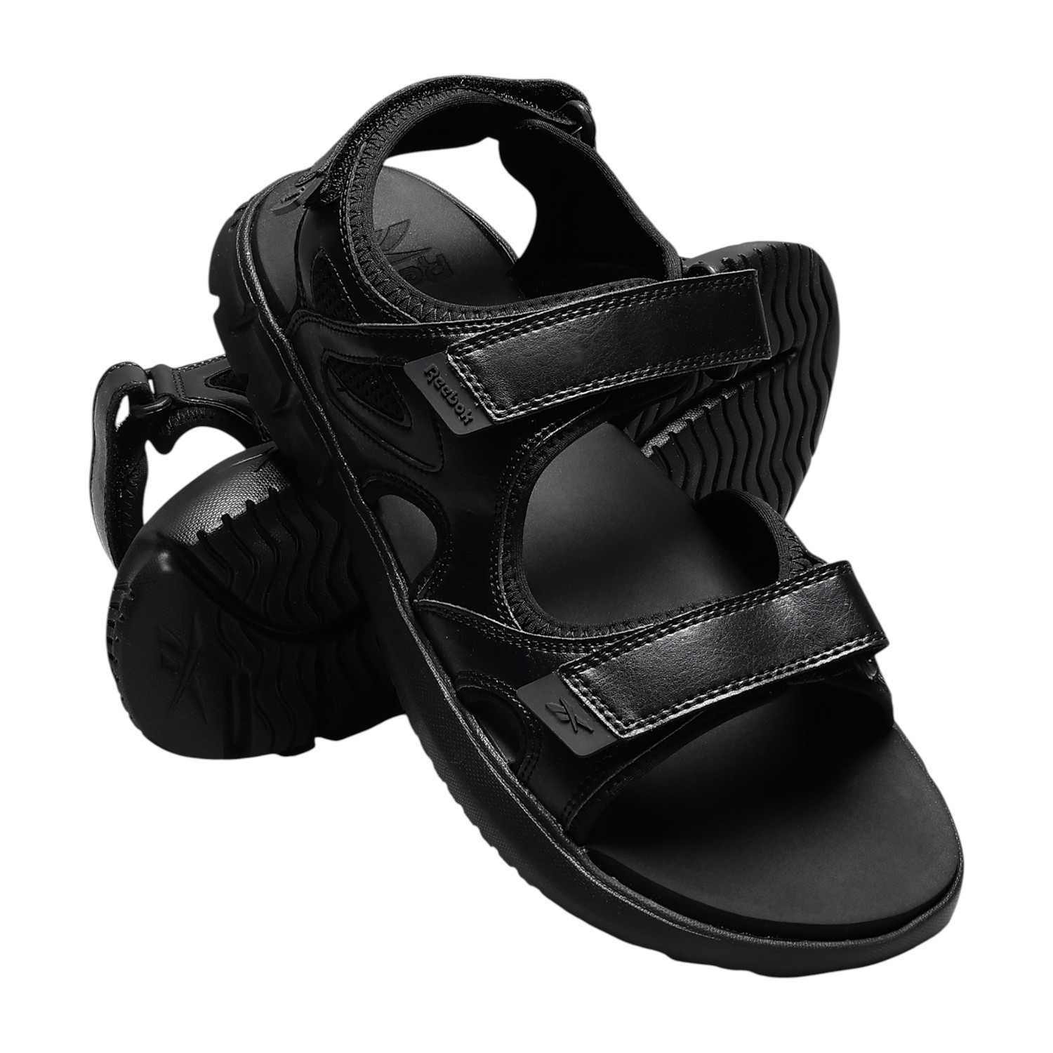 Men Black Eros Sandal - Men Black Sandals & Slippers
