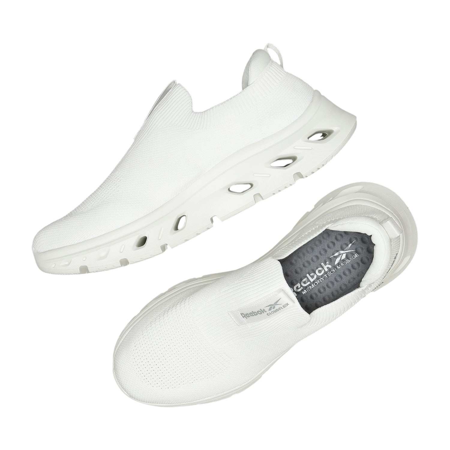 Men White Cloudflex Highlighter - Men White Walking Shoes
