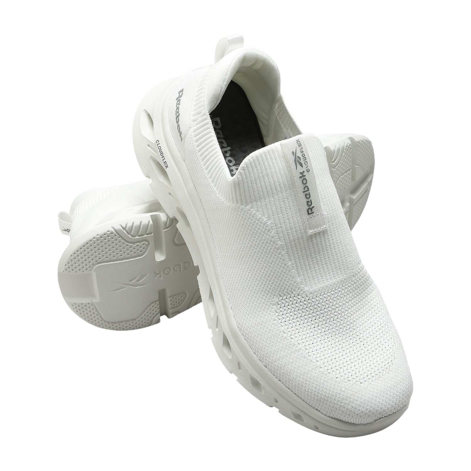 Men White Cloudflex Highlighter - Men White Walking Shoes