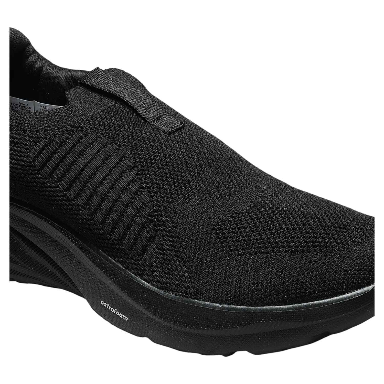 Men Black Astrofoam Auro - Men Black Walking Shoes