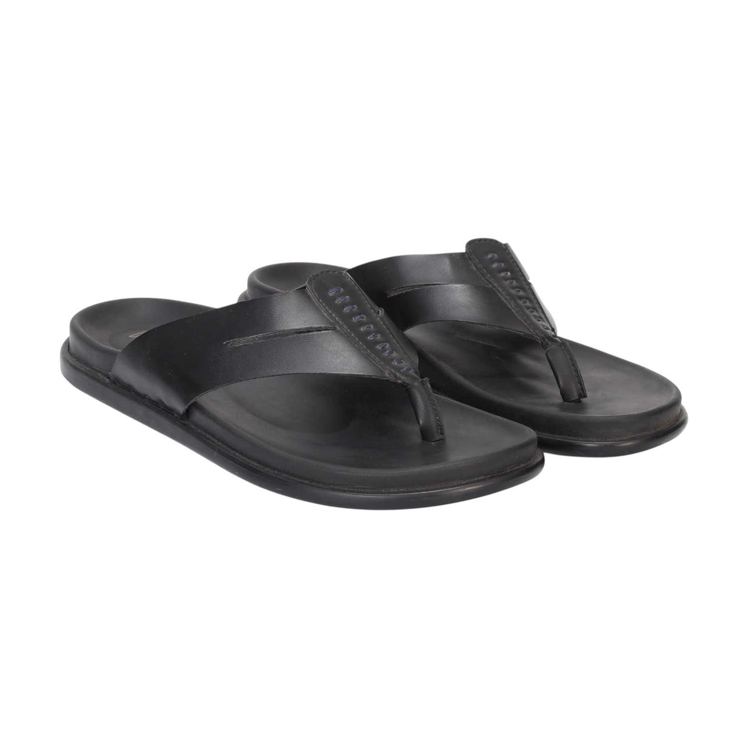 Men Black Comfort Chappal