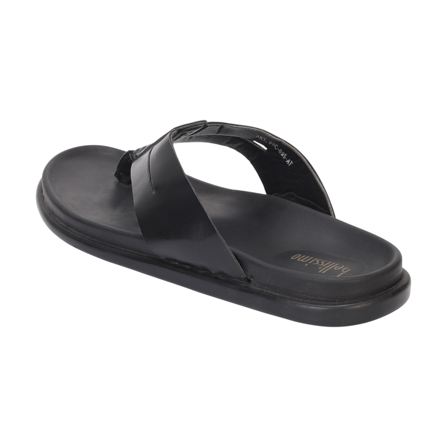 Men Black Comfort Chappal