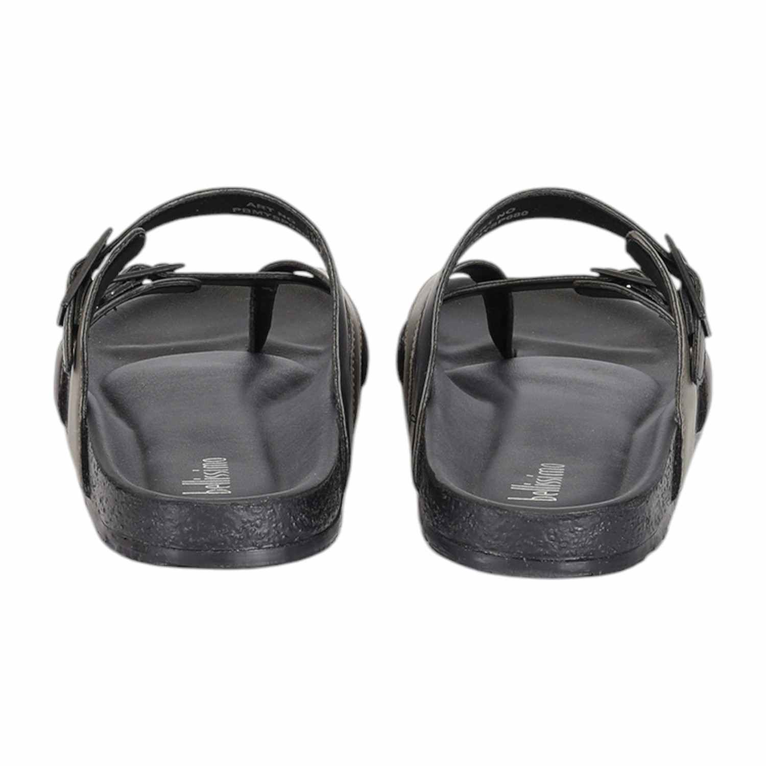 Men Black-Olive Criss Cross Pattern with Buckle