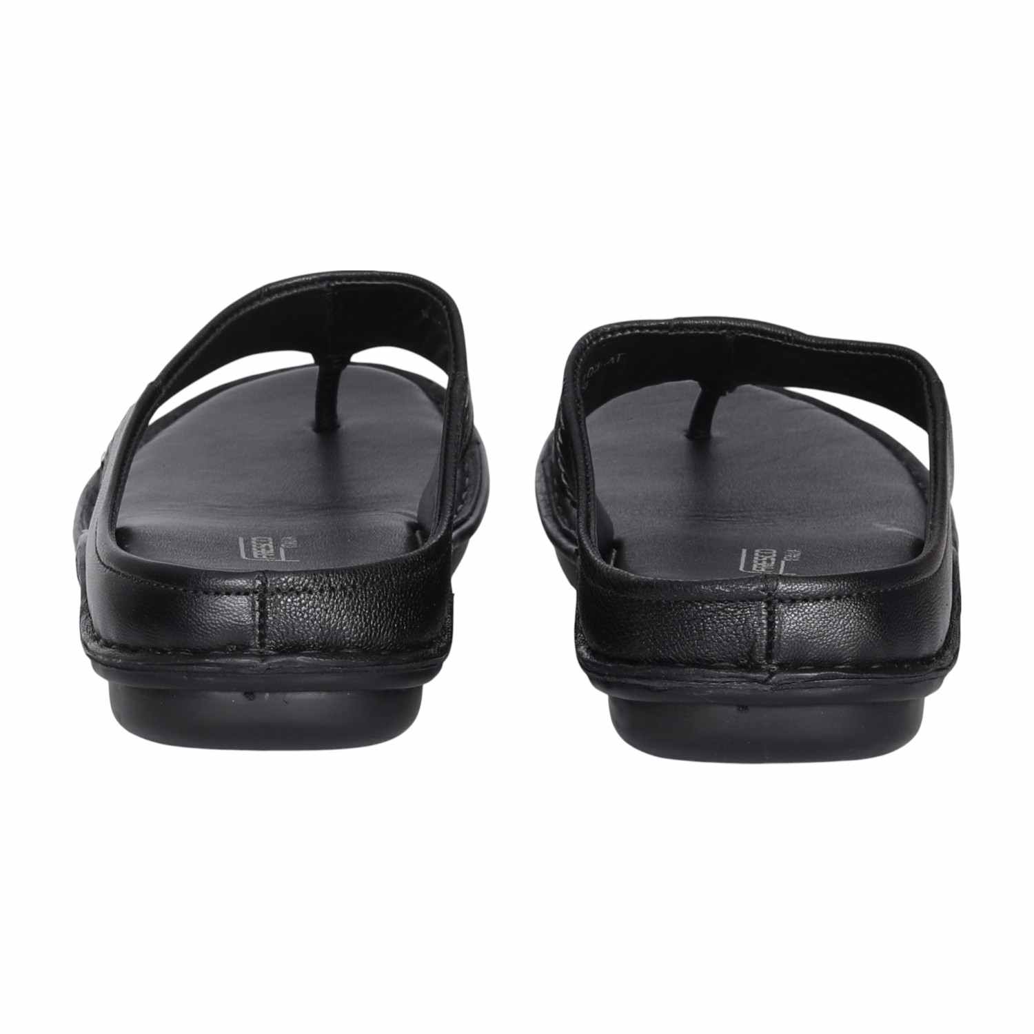 Men Black Sleek Stitch Thongs