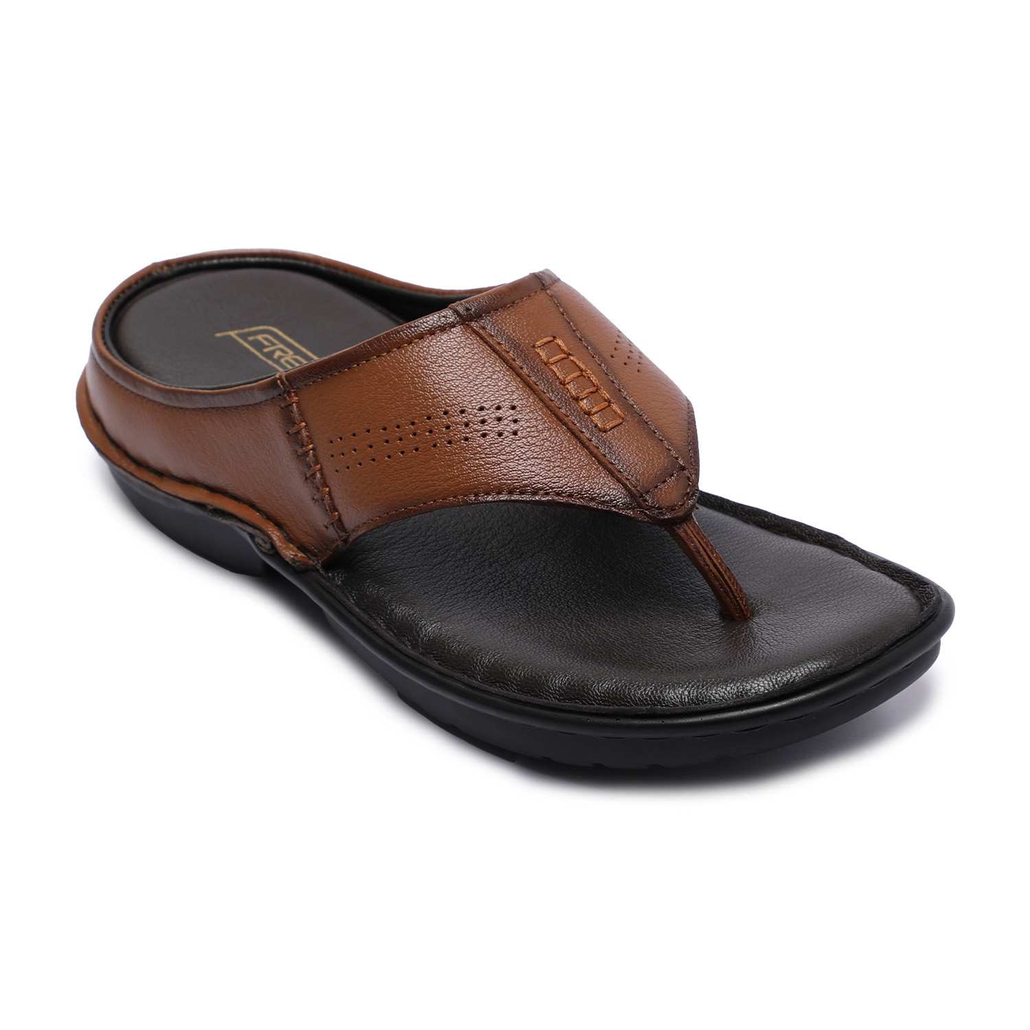 Tan Leather Comfort  chappal For Men