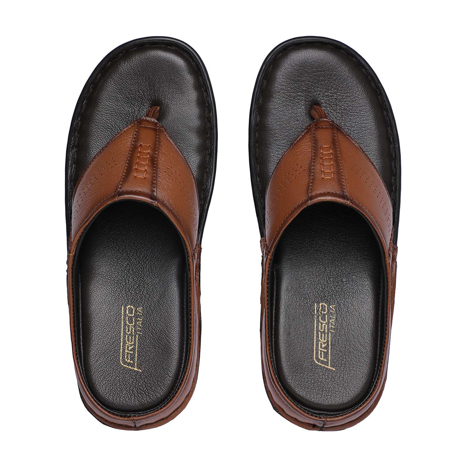 Tan Leather Comfort  chappal For Men
