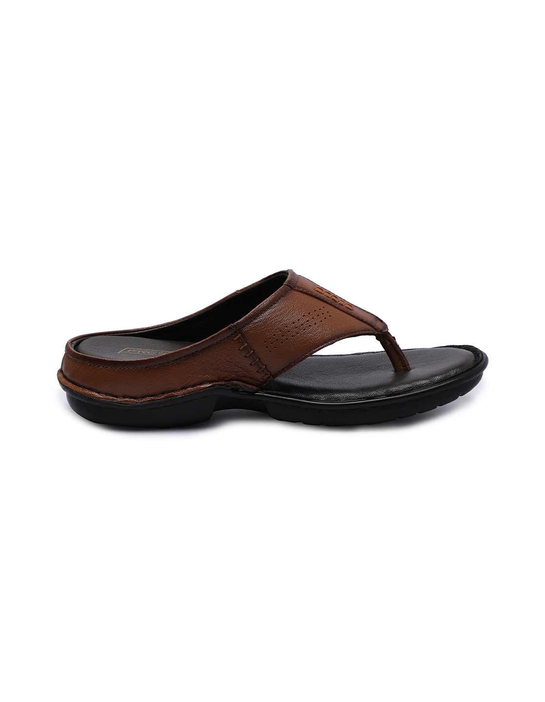 Tan Leather Comfort  chappal For Men