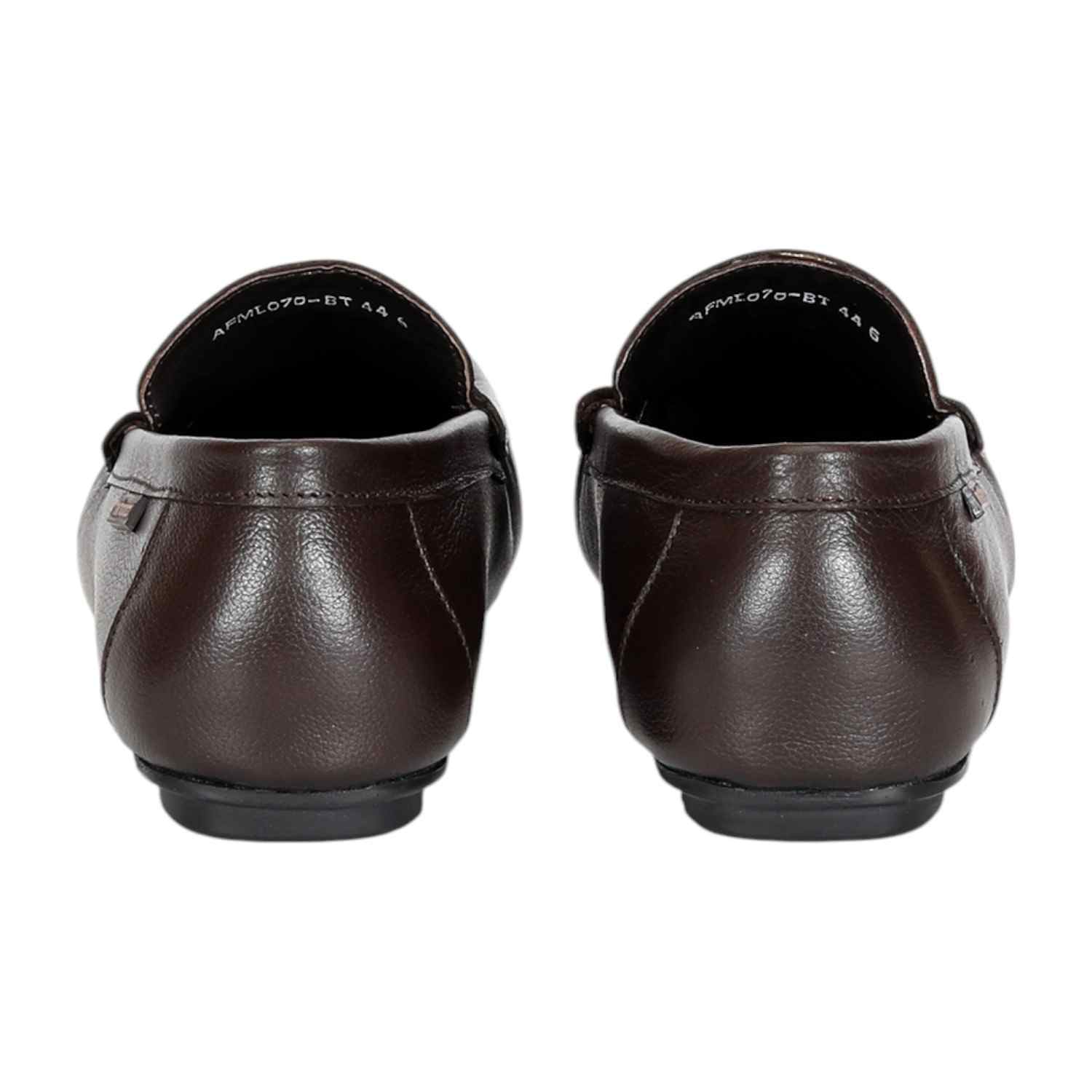Men Brown Slip-on Shoe with Metal Detailing