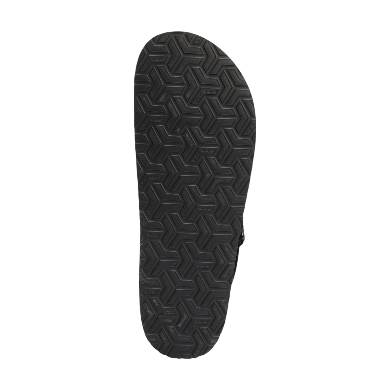 Men Black Buckle Style Casual Chappal