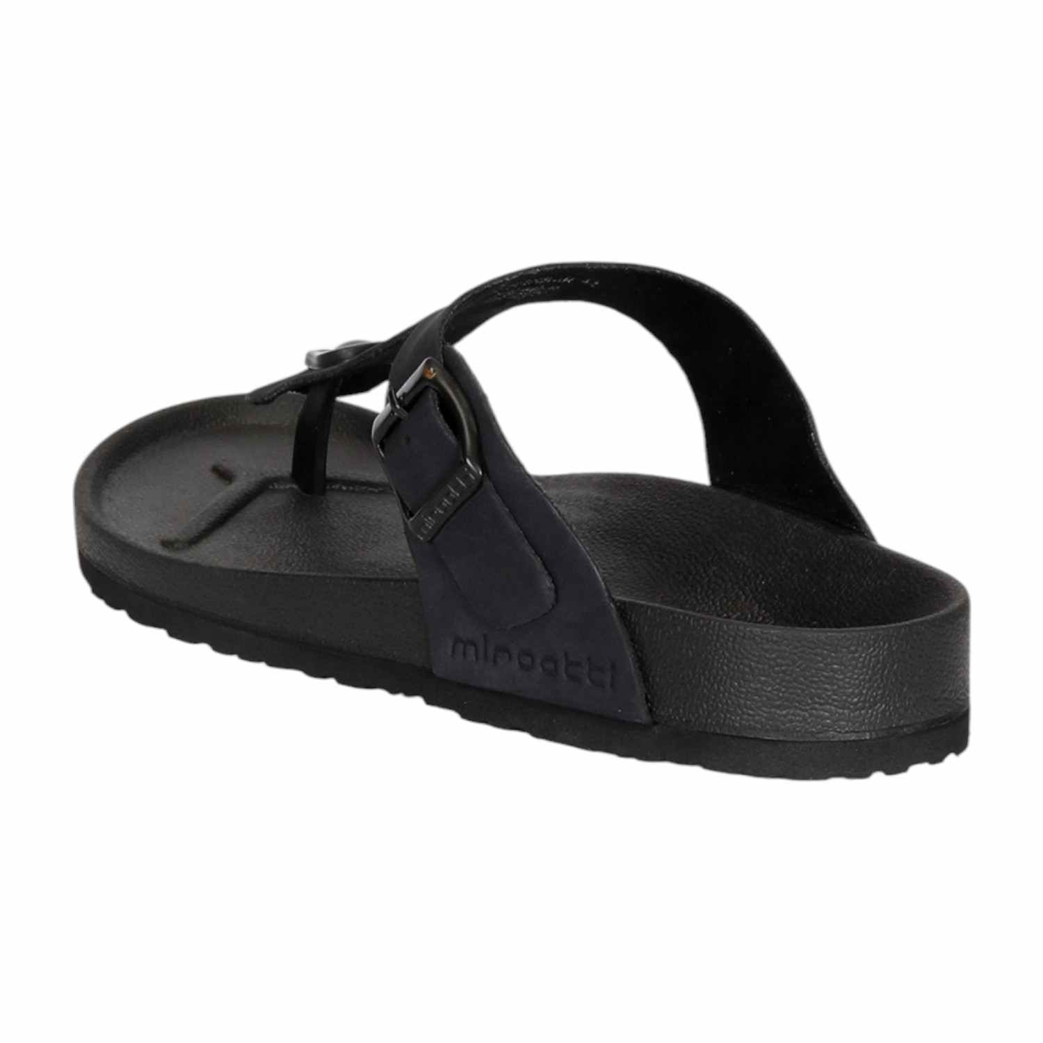 Men Navy Thongs with Buckle Strap