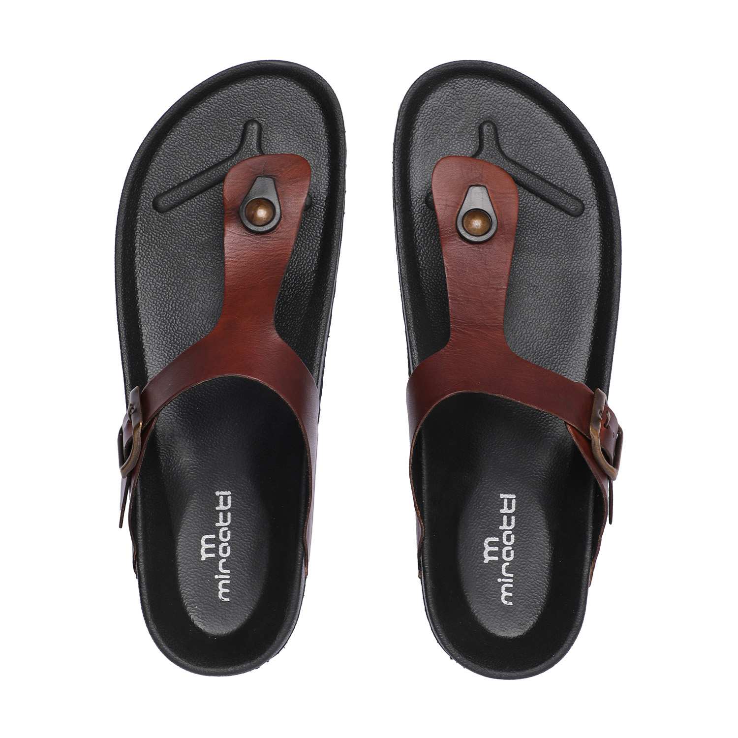 Pine Casual T-Strap chappal with Buckle For Men
