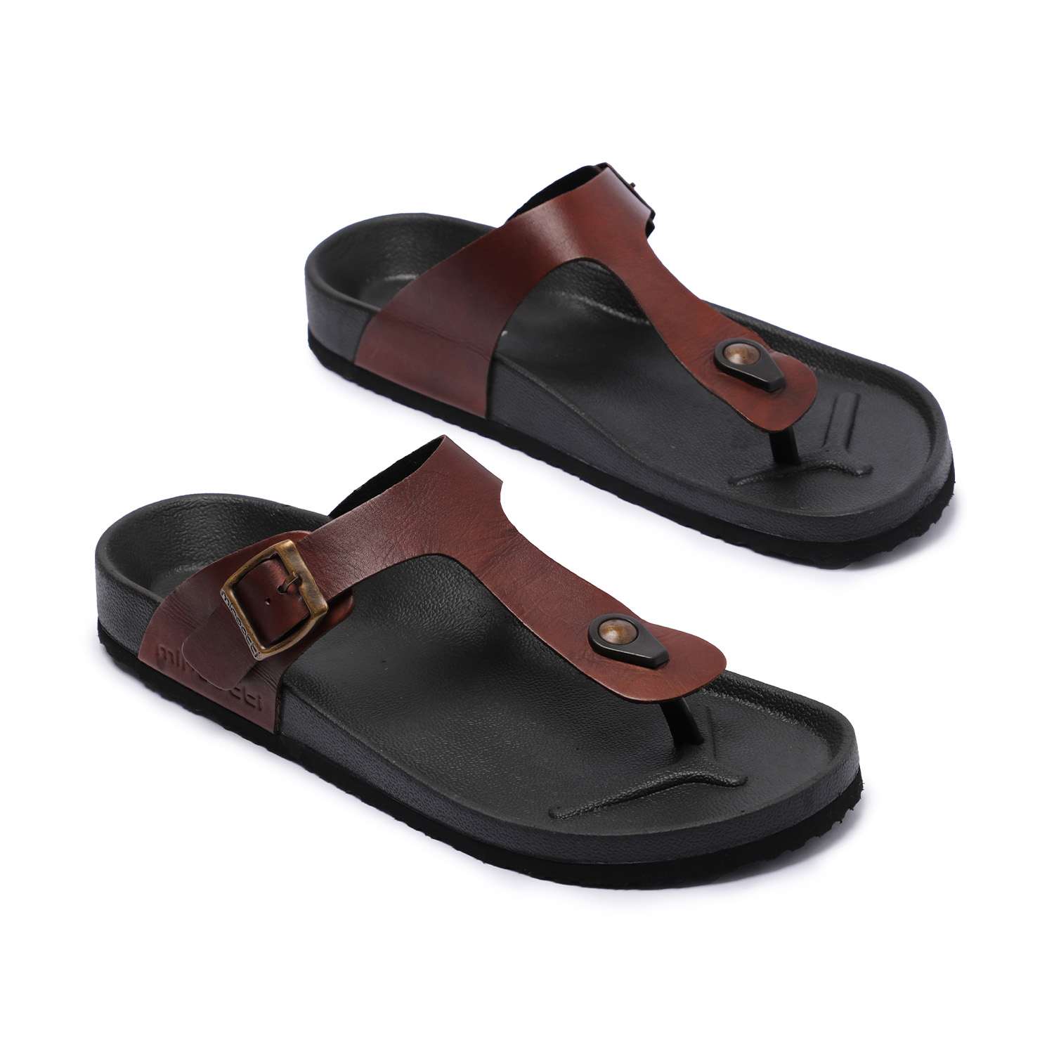 Pine Casual T-Strap chappal with Buckle For Men