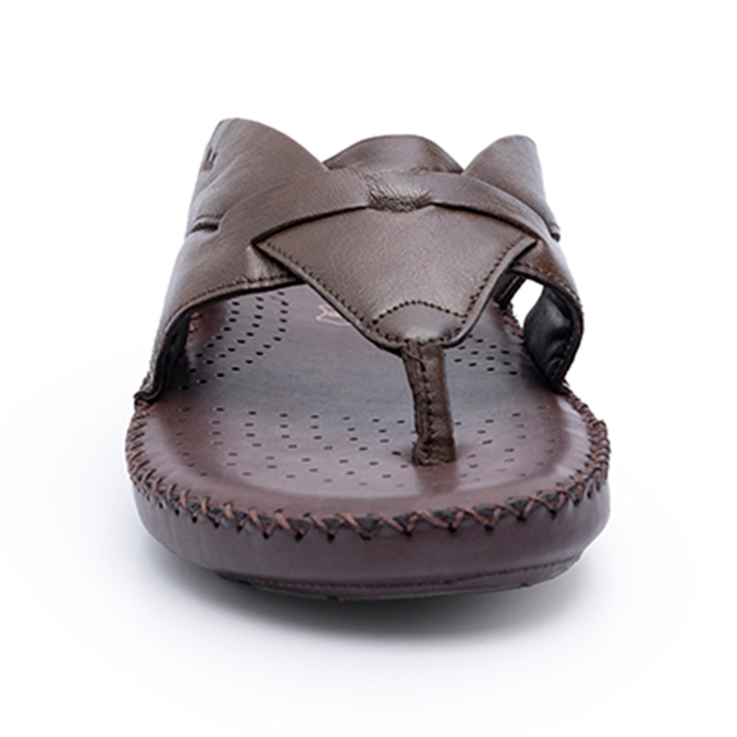 Mens Leather slipper Café