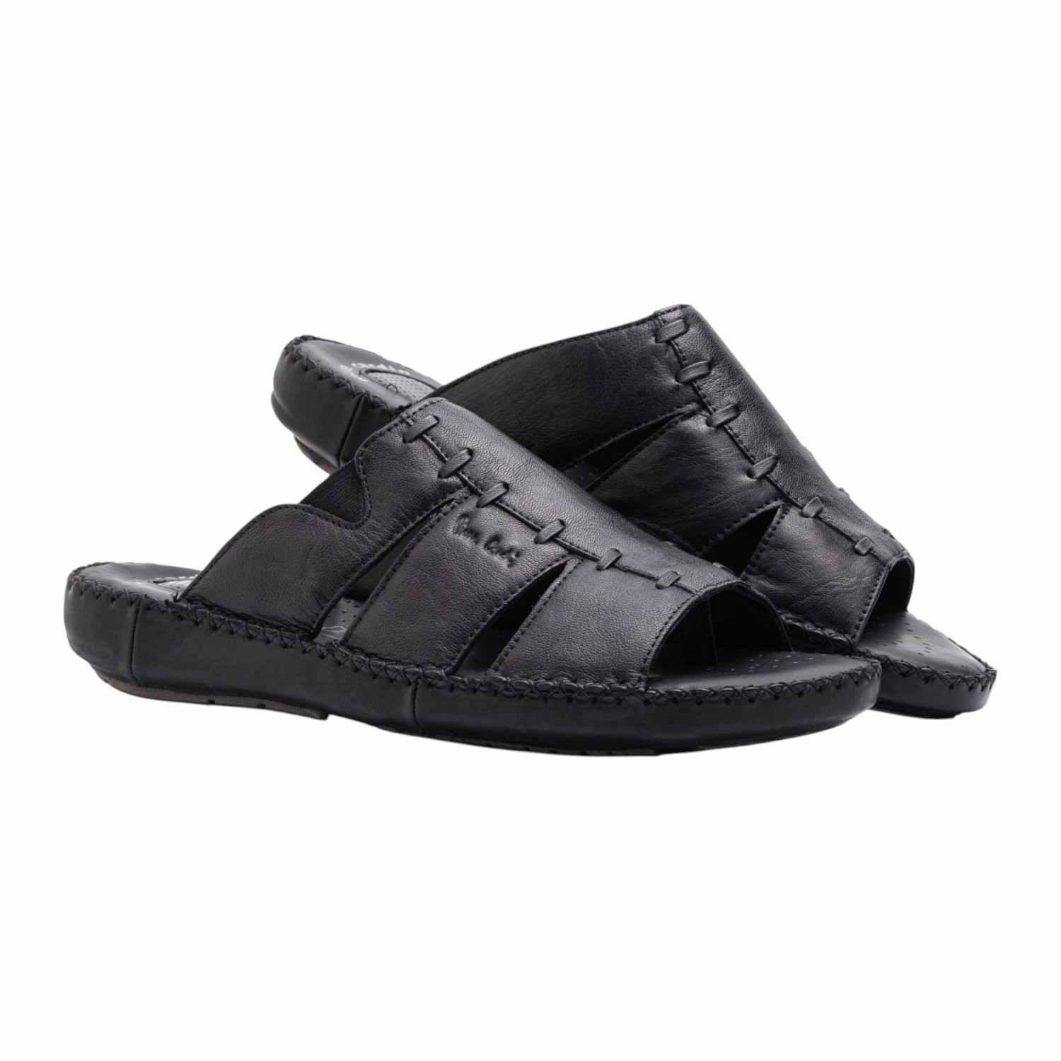 Mens Leather slipper Café