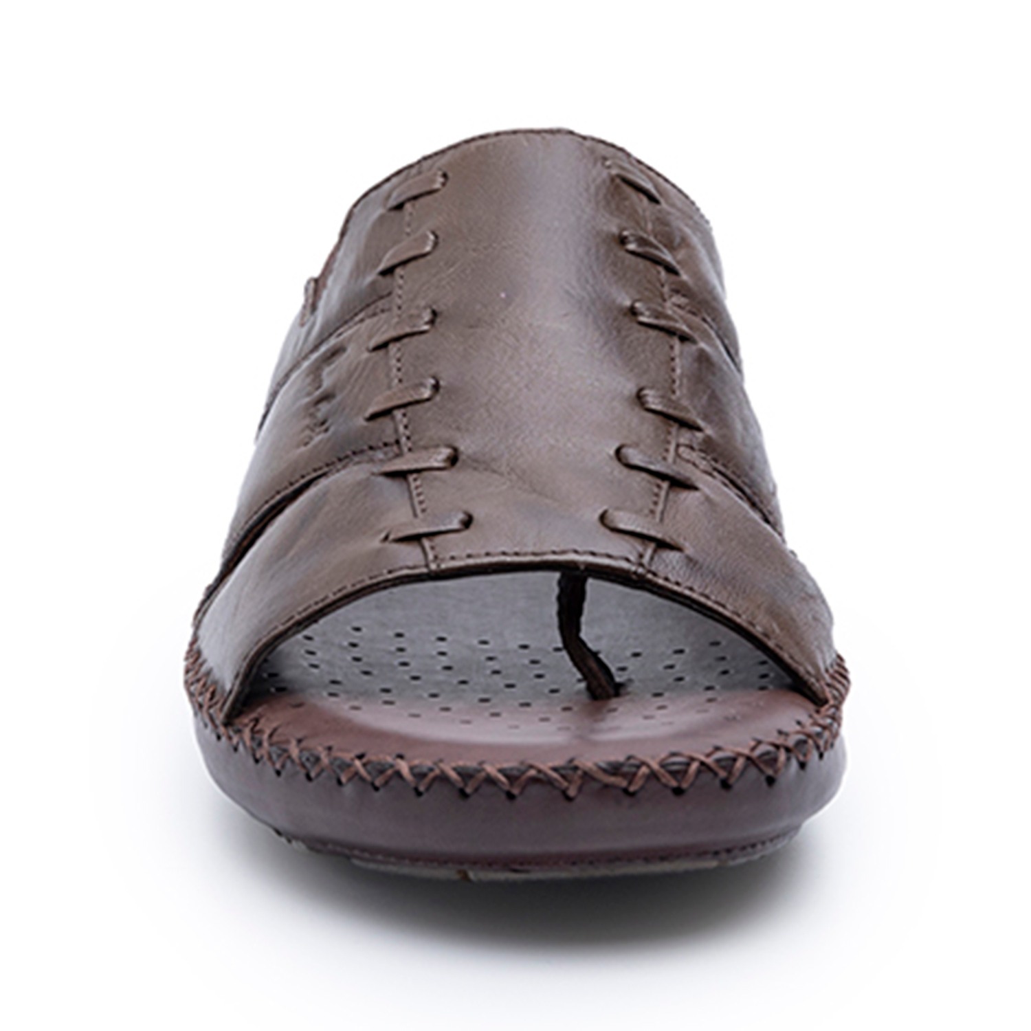 Mens Leather slipper Café