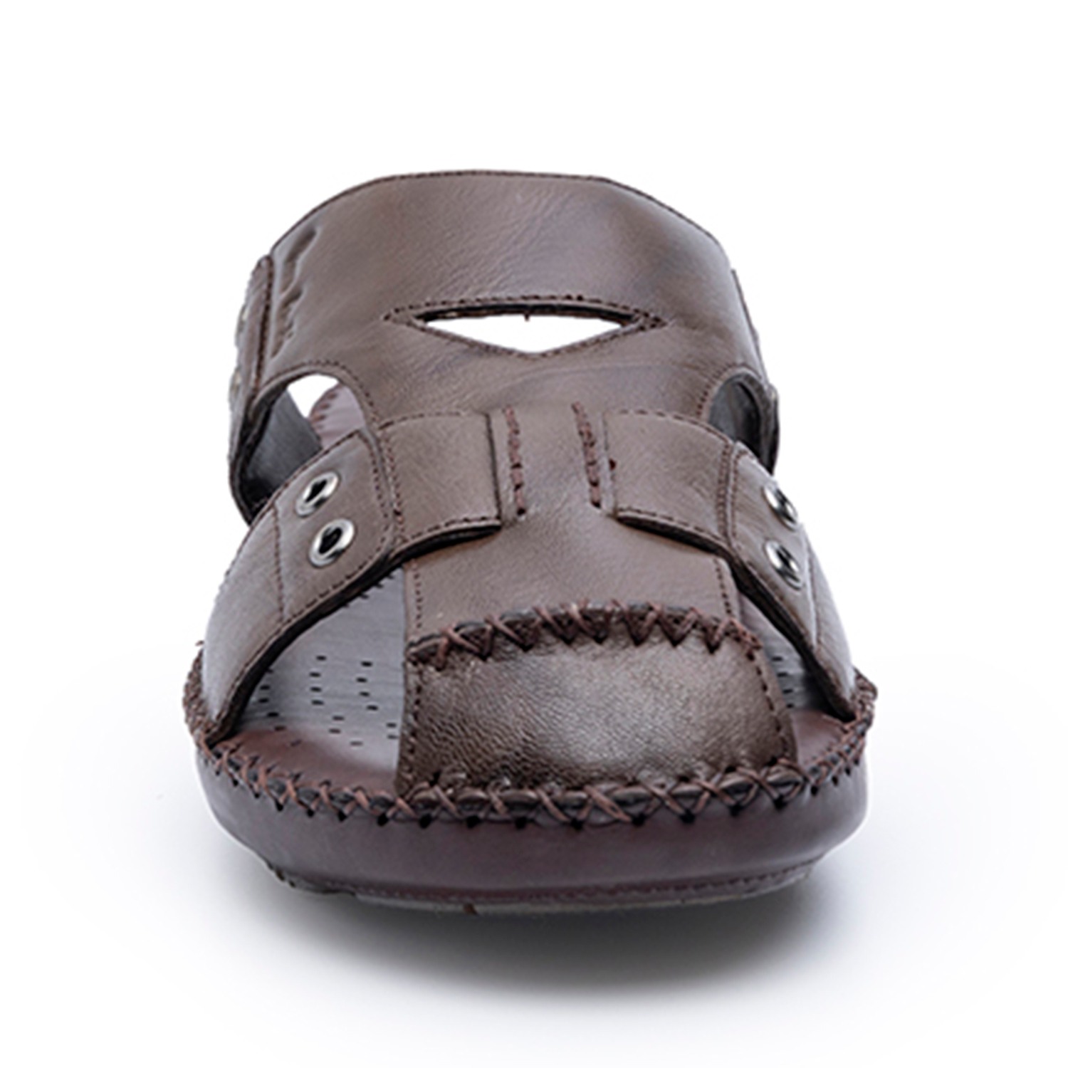 Mens Leather slipper Café