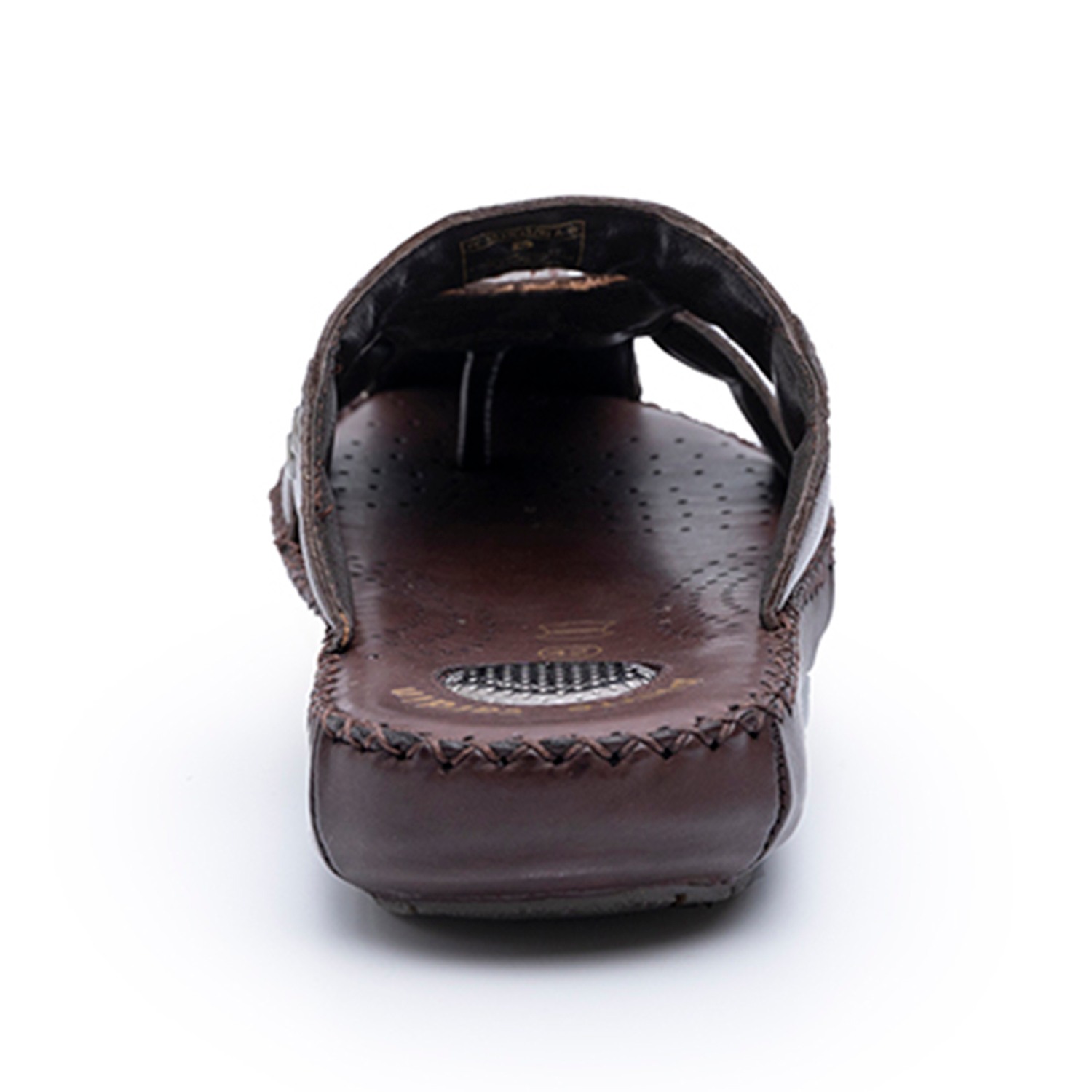 Mens Leather slipper Café