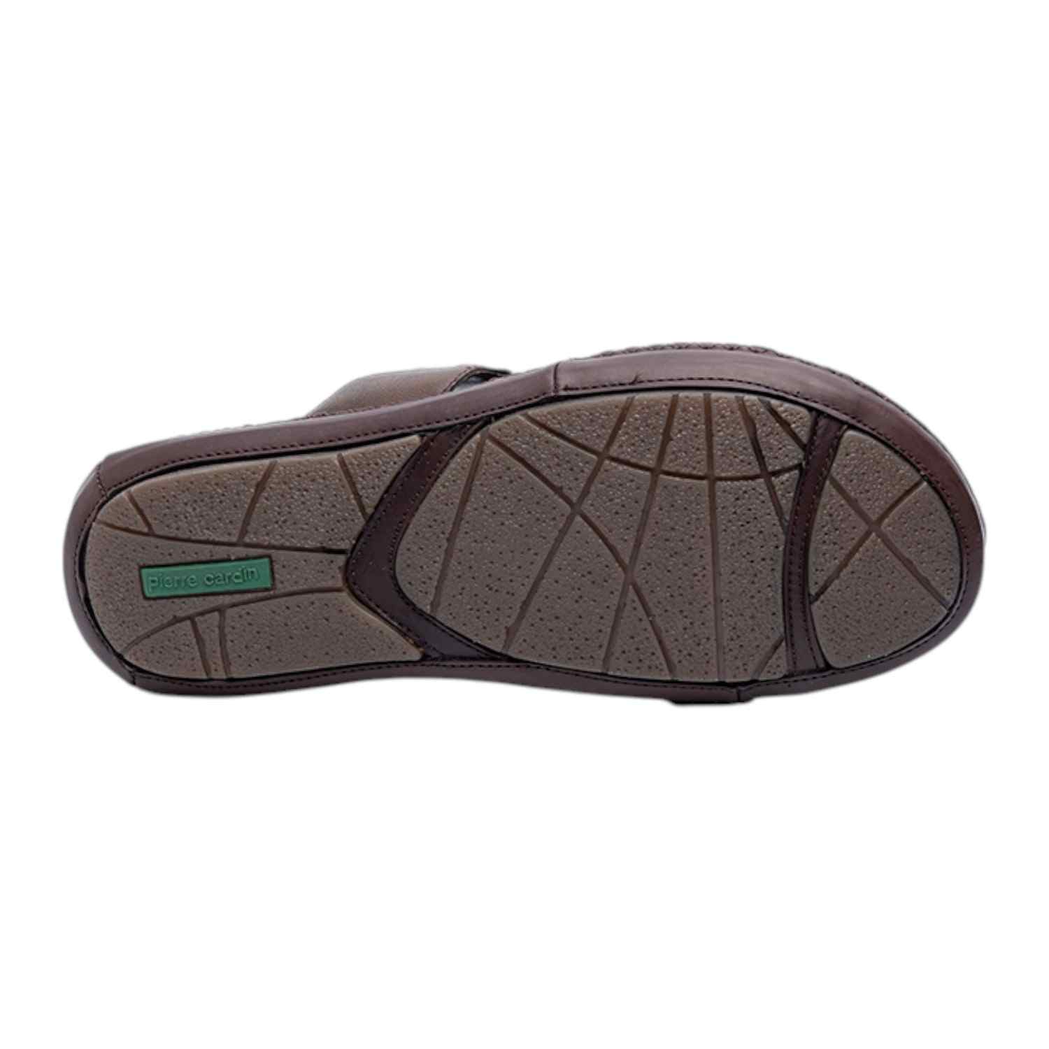 Mens Leather slipper Café