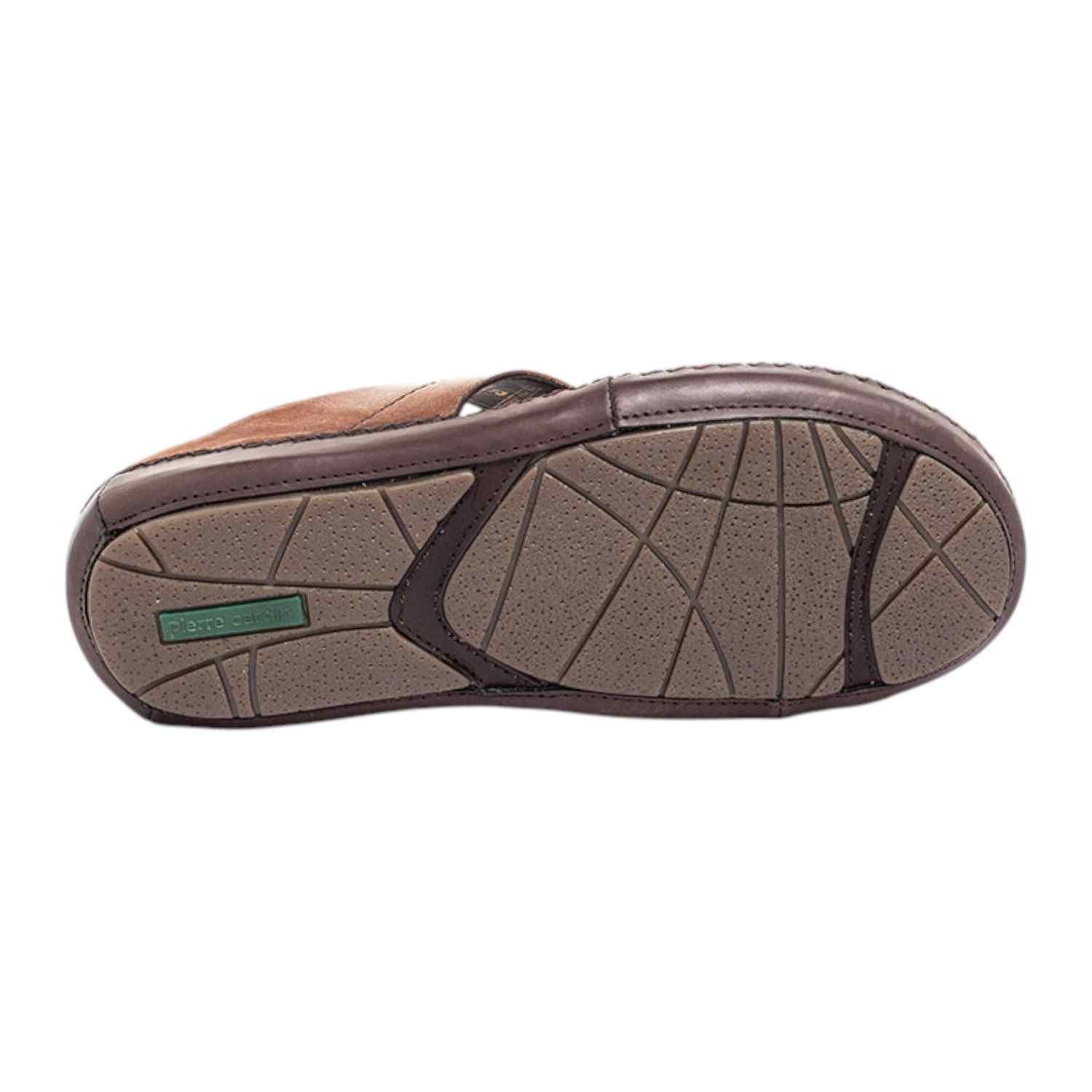 Men's leather Thong Tan